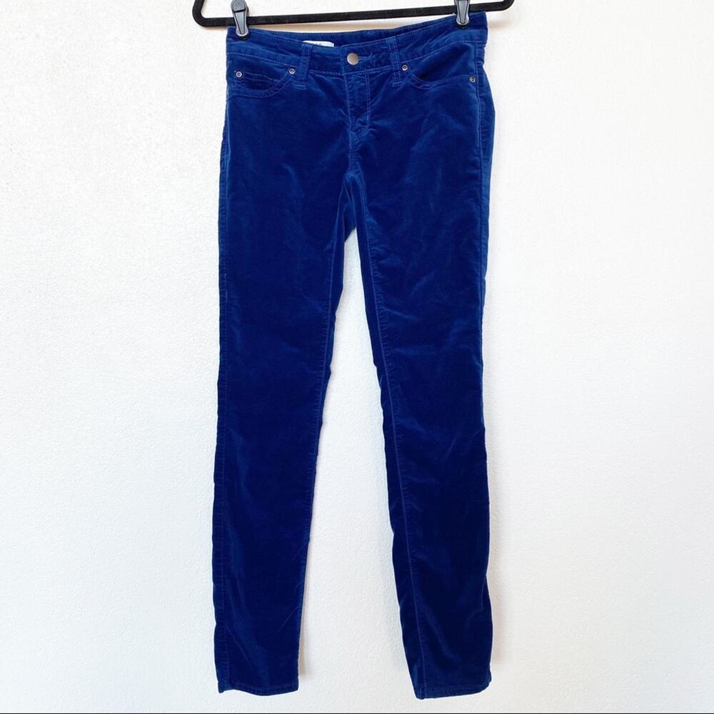 GAP 1969 Always Skinny Blue Velvet Skinny Pants Size 25